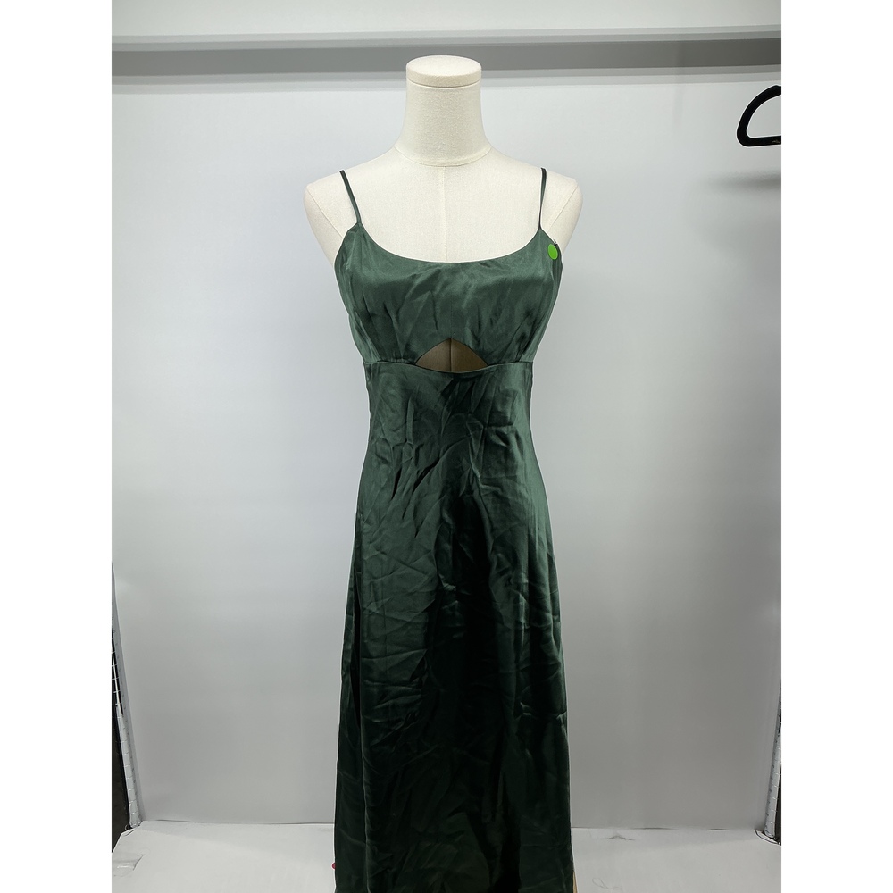 100% Washable Silk Cutout Midi Slip Dress